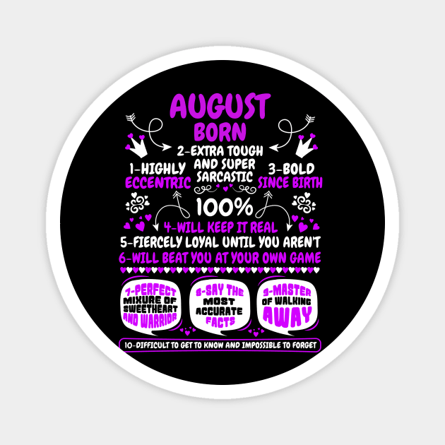 August Born Magnet by MCALTees